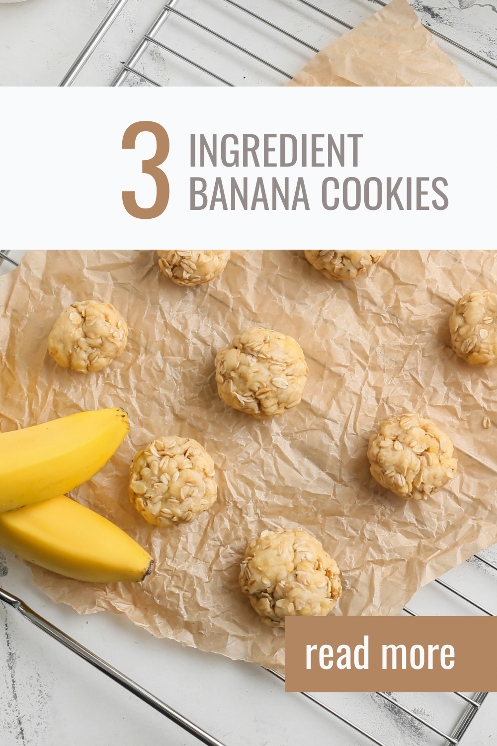 Simple 3 Ingredient Banana Oatmeal Cookies for the win!