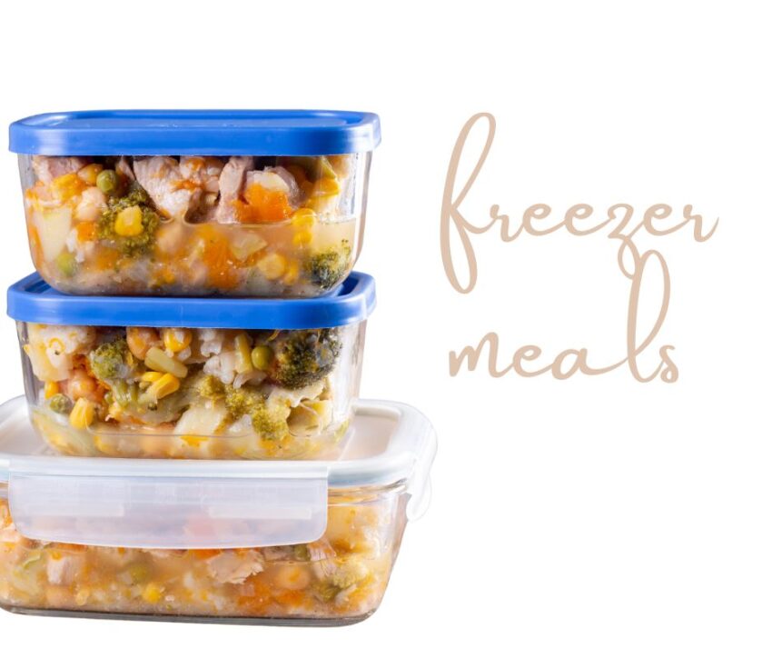 Freezer meals in glass